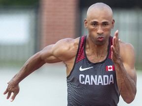 London decathlete Damian Warner, shown in this file photo, won the long jump Friday at the Canadian Olympic trials in Montreal.(Mike Hensen/The London Free Press)