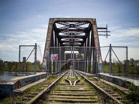 The City of Ottawa has owned the Prince of Wales Bridge since 2005. It's an out-of-service rail crossing. PHOTO BY ASHLEY FRASER /Postmedia