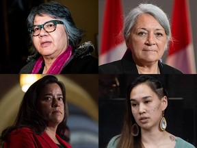 Top row: Left, RoseAnne Archibald and Mary Simon. Bottom row: Jody Wilson-Raybould and Mumilaaq Qaqqaq.