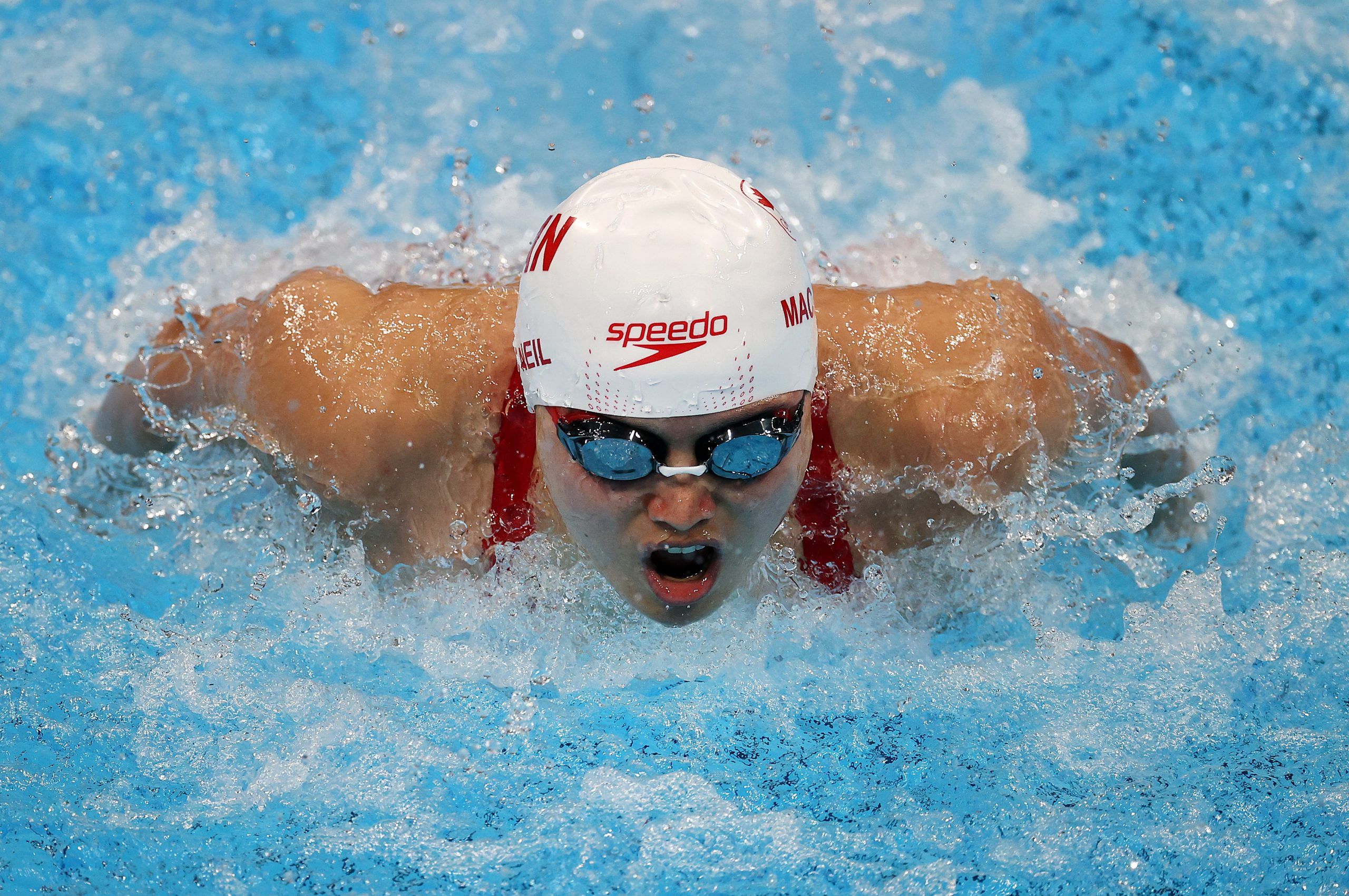 Londoner Maggie Mac Neil reflects as her swimming star keeps