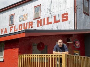 Mike Matthews is selling the Arva Flour Mill. It's been in his family for 100 years, and operating for 200. Photo taken in Arva on Friday July 30, 2021. (Derek Ruttan/The London Free Press)