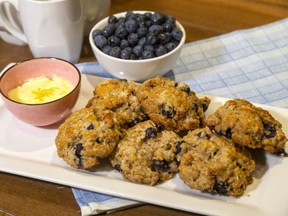 Celebrate local by adding blueberries and lemon zest to this easy-to-make scone recipe, Jill Wilcox says. (Mike Hensen/The London Free Press)
