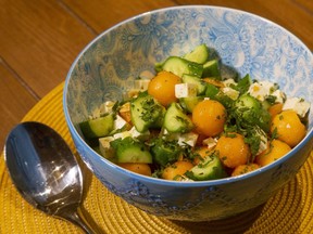 Melon cucumber salad. (Mike Hensen/The London Free Press)