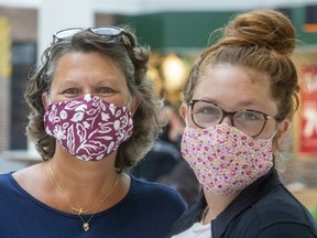 Bobbi and Bria Anderson, of Otterville, were at White Oaks Mall Monday, July 12, 2021. They both think some mask use will continue post-pandemic. (Mike Hensen/The 
London Free Press)