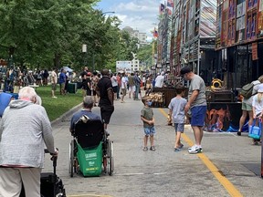 Hundreds of people descended on Victoria Park for the return of London Ribfest and Craft Beer Festival on Friday July 30, 2021. It continues until Monday. (JOE BELANGER, The London Free Press)