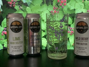In addition to craft beers, Imperial City in Sarnia satisfies thirsts with hard seltzers including Lime, Juniper and Cucumber and Wild Berry. (BARBARA TAYLOR/The London Free Press)
