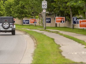 London West already has lots of election signs. Mike Hensen/The London Free Press