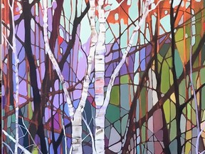 Artist Nancy Moore's Dancing Birches is part of a new exhibition on at Westland Gallery until Aug. 28.