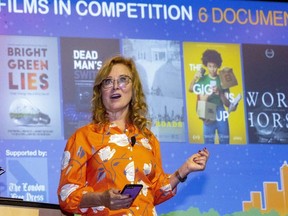Dorothy Downs, executive director of the Forest City Film Festival, said the celebration of film that begins Oct. 19 will feature in-person events and high-profile guests. "I call it the recovery festival," she said. (Mike Hensen/The London Free Press)