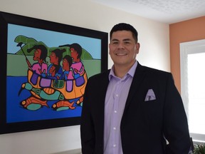 Steven Vanloffeld, of Saugeen First Nation, will pitch his company eSupply Canada Ltd. at the Pow Wow Pitch Finale for a chance to win up to $25,000. (Calvi Leon/The London Free Press).