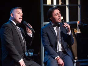 London vocalists Rick Kish, right, and Connor Boa star in The Crooner Show now on stage at Port Stanley Festival Theatre.