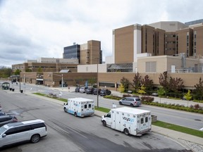 London Health Sciences Centre is opening up to visitors who are close caregivers to patients - and fully vaccinated - in another sign of progress toward the end of the COVID-19 pandemic. (Derek Ruttan/The London Free Press)