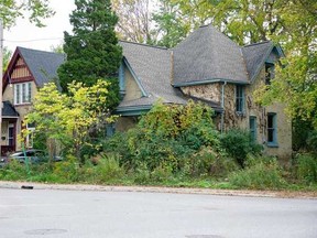 City council's civic works committee will debate a recommendation to direct city administrators to submit an application to city council to demolish an historic home at 100 Stanley St. The home must either be moved or demolished to allow a $39-million project to widen Wharncliffe Road to take place. (Derek Ruttan/The London Free Press)