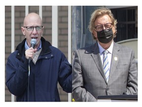 Coun. Michael Van Holst, left, and Mayor Ed Holder (Free Press file photos)