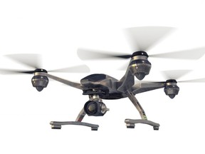 Quadcopter isolated on a white background.