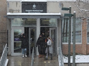 Officials at Western University have reported a COVID-19 outbreak involving five students at Saugeen-Maitland Hall, a residence for first-year students. All are fully vaccinated, officials say. Photo taken on Sunday Nov. 28, 2021. DALE CARRUTHERS/The London Free Press