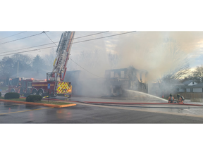 Fire razed a Tillsonburg business, Morrice Furniture, on Wednesday Nov. 24, 2021. This photo was posted on the Facebook page of the business, announcing it is closed indefinitely.