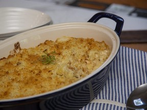Cauliflower-crab macaroni and cheese by Jill Wilcox in London. (Derek Ruttan/The London Free Press)
