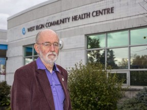 David James is the board chair of the West Elgin Community Health Centre in West Lorne. He said the centre used to have one or two clients who were homeless, but the number has increased to as high as 10. The centre teamed up with community groups last year to form the Homelessness Coalition of West Elgin and Dutton Dunwich. Photo shot on Wednesday Nov. 3, 2021. (Derek Ruttan/The London Free Press)