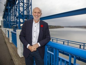 Slobodan Simonovic, a Western University engineering professor pictured at the Fanshawe Dam on Thursday, has produced an interactive climate-change map of various scenarios for cities across Canada. (Derek Ruttan/The London Free Press)