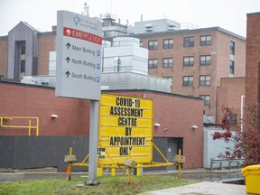 St. Thomas Elgin General Hospital reported a COVID-19 outbreak on Friday. Three patients in the acute medicine unit on the fifth floor tested positive in the hospital's first outbreak of the pandemic. (Derek Ruttan/The London Free Press)