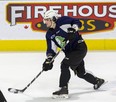 London Knights captain Luke Evangelista said the sting of being cut from the Canadian world junior team will linger. He will be in the lineup when the Knights play the Owen Sound Attack Friday at Budweiser Gardens. (Derek Ruttan/The London Free Press)