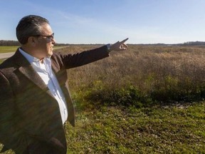 Arturo Zarate, chief executive and president of Goss Auto Parts, talks about plans for its new facility in a Strathroy industrial park where it will manufacture auto accessories. The company will move its Canadian headquarters from London to Strathroy-Caradoc when the plant in Strathroy's north end is built.  (Mike Hensen/The London Free Press)