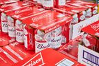 Part of Labatt's $52.6-million investment in its London brewery will be replacing plastic rings used in six packs of cans with a recyclable cardboard package called KeelClip.  The change will eliminate 52,000 kilograms of single-use plastic by 2022 at the brewery, a Labatt official said.  (Handout)