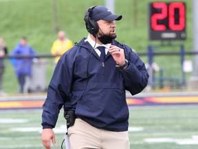 London native Steve Snyder, who guided the Queen's Golden Gaels to an 8-0 record in the regular season, was named the OUA coach of the year. The Western Mustangs are travelling to Kingston to play the Gaels in the Yates Cup on Saturday.  (Queen's Athletics and Recreation)