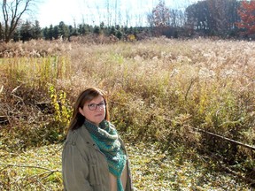 Mari-Lynn Harper said the noise is unbearable that comes from a new Chatham-Kent Police Service gun range, located behind a berm not far from her home on Dillion Road, outside of Chatham. ELLWOOD SHREVE PHOTO/Chatham Daily News/Postmedia.