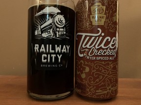 Twice Checked Winter Spiced Ale by Railway City of St. Thomas is a highly enjoyable new seasonal replicating a gingerbread cookie in a can. (BARBARA TAYLOR/The London Free Press)