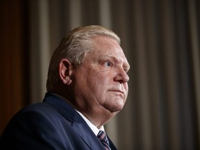 Ontario Premier Doug Ford speaks during a press conference at Queen's Park in Toronto, Wednesday, Dec. 15, 2021. (THE CANADIAN PRESS/Cole Burston)