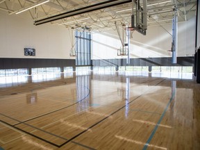 Londoners who want to play on the basketball court at the new East Lions Community Centre will need to show an enhanced vaccine certificate with a QR code beginning Jan. 4. The requirement will also be in place at other City of London recreation facilities and is being mandated by the province. (Derek Ruttan/The London Free Press)