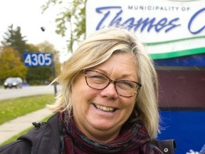 Alison Warwick, the mayor of Thames Centre, was recently elected as warden in Middlesex County. She said increasing the number of riders on regional bus routes and bridging the digital divide between urban and rural communities are among her top priorities. (Free Press file photo)