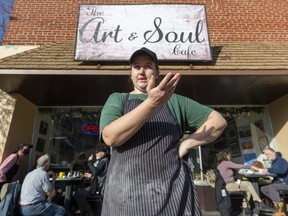 Ashleigh Lockhart, manager of the Art and Soul Cafe, said she doesn't know why some venues in Port Stanley were ticketed $1,000 by a team of provincial inspectors for failing COVID-19 restrictions over the weekend, while others, such as the Legion, received only warnings. (Mike Hensen/The London Free Press)