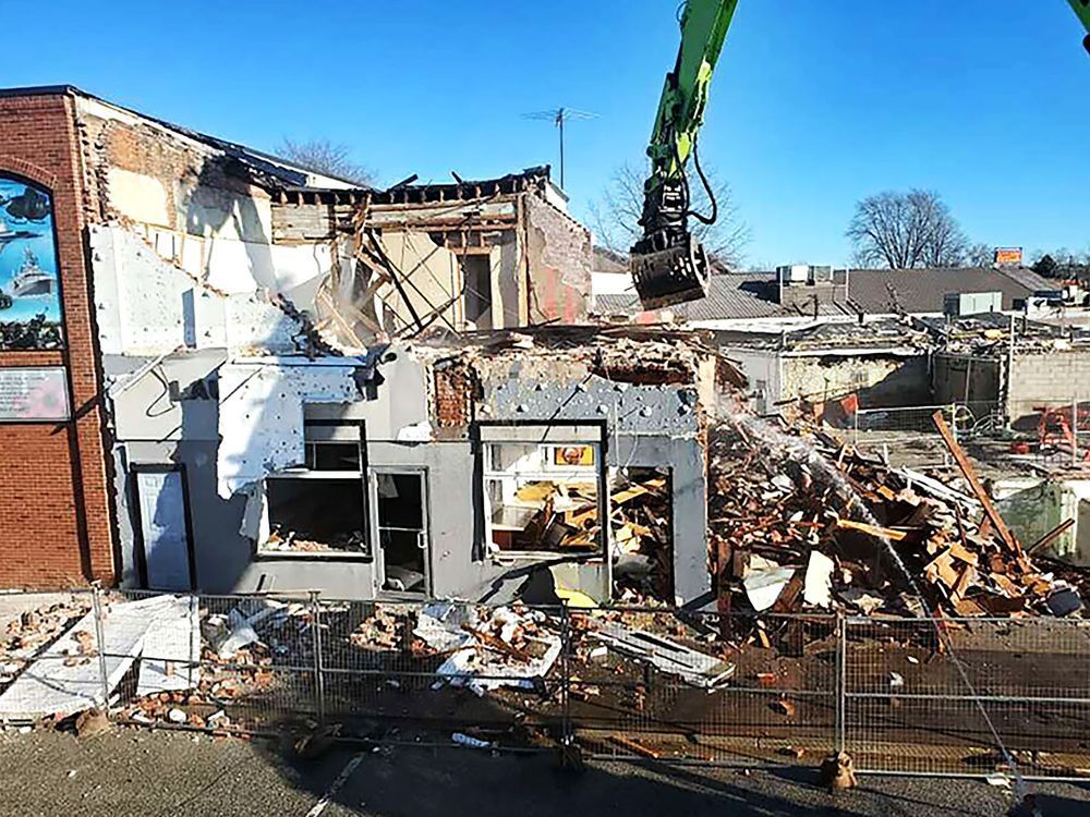 Demolition continues in downtown still blocked off months after blast ...