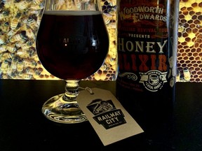 Railway City in St. Thomas produced a small batch of Honey Elixir bourbon-barrel-aged honey ale in time for last fall's Bruniversity and holiday gift-giving. The next batch is resting and scheduled for release in April. The ale-based Honey Elixir is one of several takes on honey-flavoured craft beer.
(BARBARA TAYLOR/The London Free Press)