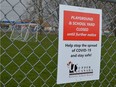 Soccer fields at South Grenville District High School in Prescott and across Ontario remain closed as part of an emergency order that applies to public and private outdoor recreational amenities. The Prescott District Soccer Association has not made a final decision on its 2020 season. (TIM RUHNKE/The Recorder and Times)
