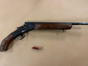 London police say they seized this sawed-off shotgun during a raid at a Lorne Avenue home on Wednesday Jan. 19, 2022.