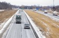 The province announced Tuesday that the increased speed limit of 110 kilometres an hour on Highway 402 between London and Sarnia and on sections of other highways is being made permanent. The maximum speed limit on the affected highways was increased in 2019 in a pilot project. (Derek Ruttan/The London Free Press)