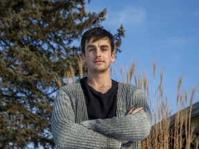 Brendon Samuels, a Western University doctoral student in biology, is working on a petition to ban releasing balloons into the environment during celebrations such as birthdays and weddings (Derek Ruttan/The London Free Press)