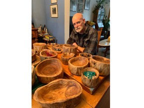 London-based actor Dave Parisian took up wood carving as a way to feed his creative spirit during the pandemic. (JOE BELANGER, The London Free Press)