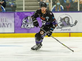 Woodstock's Cody Sol already has two goals and eight points in 15 games with Glasgow Clan of the Elite Ice Hockey League.
