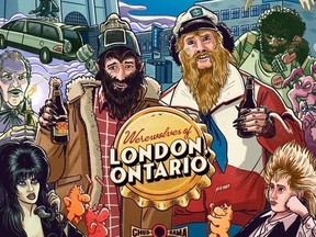 London native Paul Hammond, now living in Halifax, illustrator of the album cover of Hamilton singer-songwriter B.A. Johnston's new album, Werewolves of London Ontario.