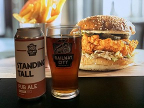 Standing Tall, a pub ale with nutty characteristics and lighter than a brown ale, is a tip of the hat from Railway City Brewing to local restaurants as they emerge from pandemic restrictions in Ontario. Cases of 24 cans include complimentary $10 gift cards to local restaurants.