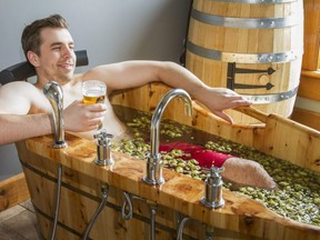 Beer spa treatments at Grand Wellness in Brantford use hops from Ramblin’ Road Brewery Farm. (Grand Wellness photo)