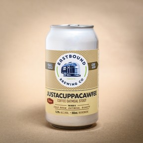 Eastbound Brewing's Justacuppacawfee Oatmeal and Coffee Stout is pleasing to the palate, with or without using it for beer-pickled eggs. (photo Brewery looking east)
