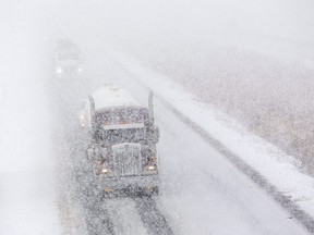 Highway 402 west of London (Free Press file photo)