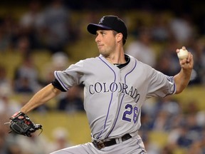 Jeff Francis, a British Columbia native who now lives in London, started Game One of the 2007 World Series as a member of the Colorado Rockies. He was elected to Canada's baseball hall of fame on Feb. 2, 2022. (Harry How/Getty Images)
