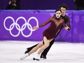 Londoner Tessa Virtue and Scott Moir of Ilderton compete in the ice dance figure skating free dance at the 2018 Winter Olympics. They went on to win gold. (Canadian Press)
